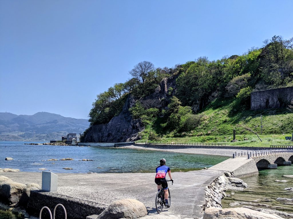 Cycling outside of Wajima on the Noto Peninsula