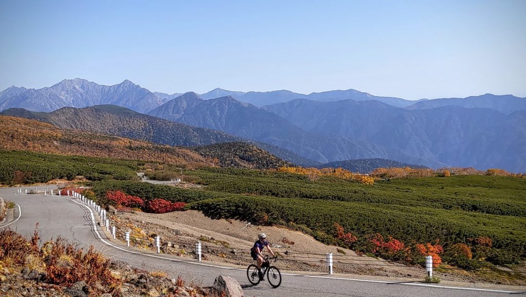 Cycling on Norikuradake